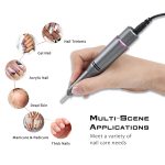 Fuegobird Electric Nail Drill Kit, Portable USB Nail File Tool for Acrylic Gel Nails, Professional Manicure Pedicure Efile Machine for Home and Salon, 30000 RPM with LCD Display Control - Image 2
